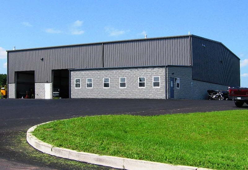 Prefabricated industrial steel buildings manufacturing plant with office space addition