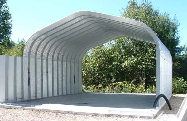 Open Quonset steel building