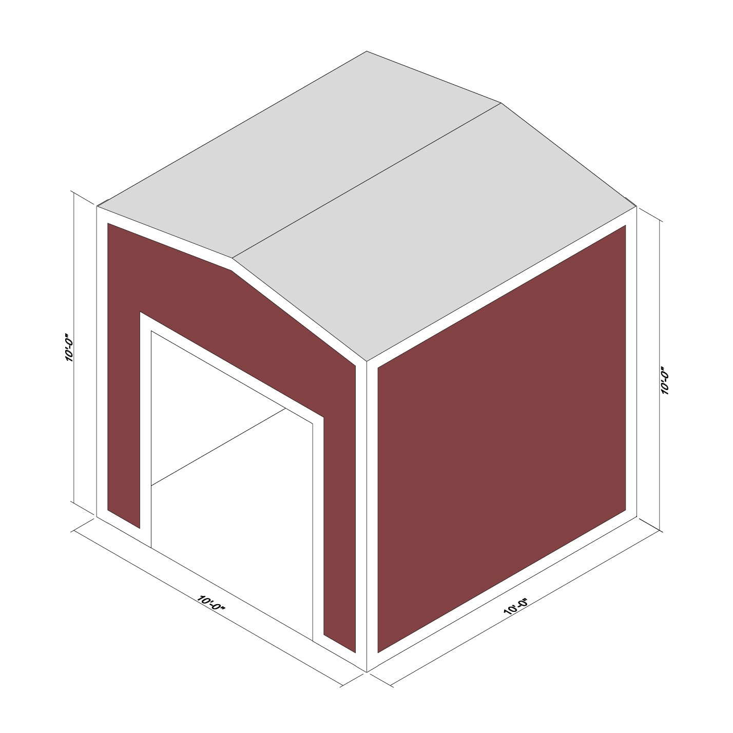 10x10x10 Prefab Steel Building Kit