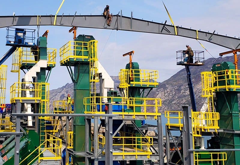 Construction of a prefab steel mining facility